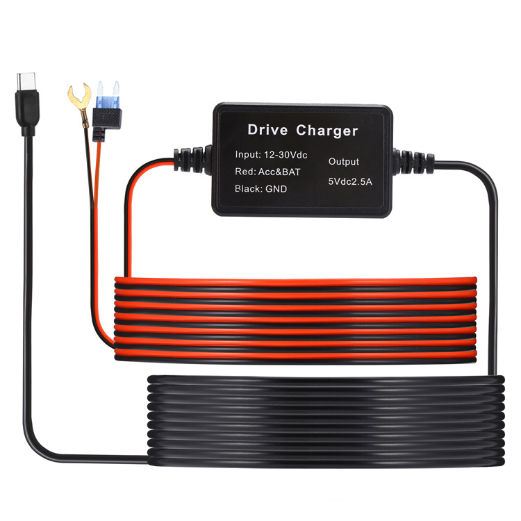 Factory Direct car pressure reducing line ACC vehicle driving recorder 12V24V to 5V parking monitoring power cord