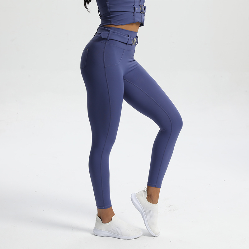 BOMBSHELL high waist peach yoga trousers women's tight belly contracting high elastic hip lifting running fitness trousers