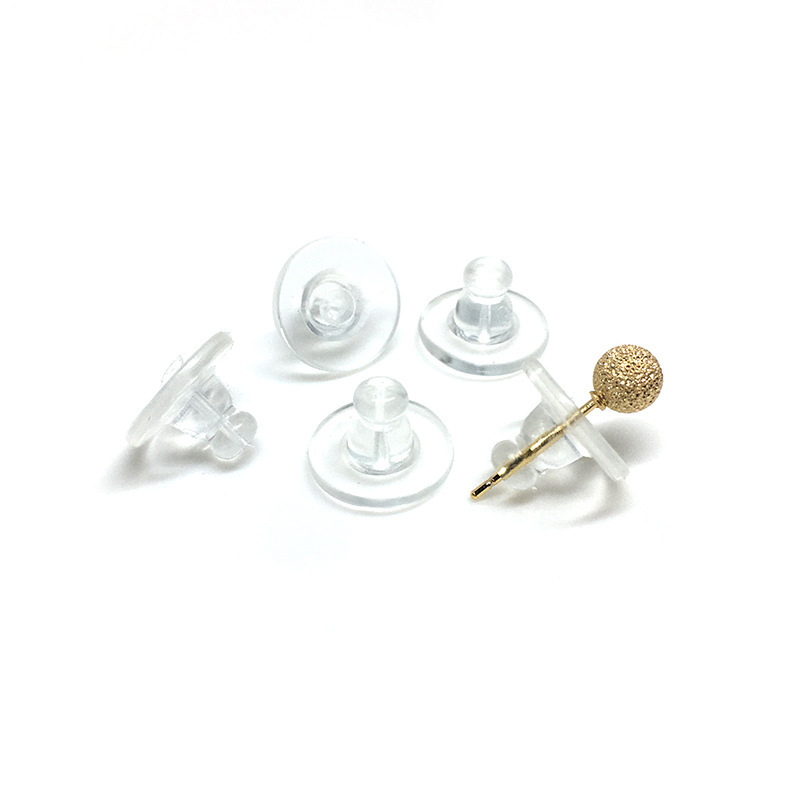 Korean Disc Silicone Transparent Earring Plug Plastic Frisbee Earring Plug diy Earring Accessories Anti-allergy Large Ear Plug