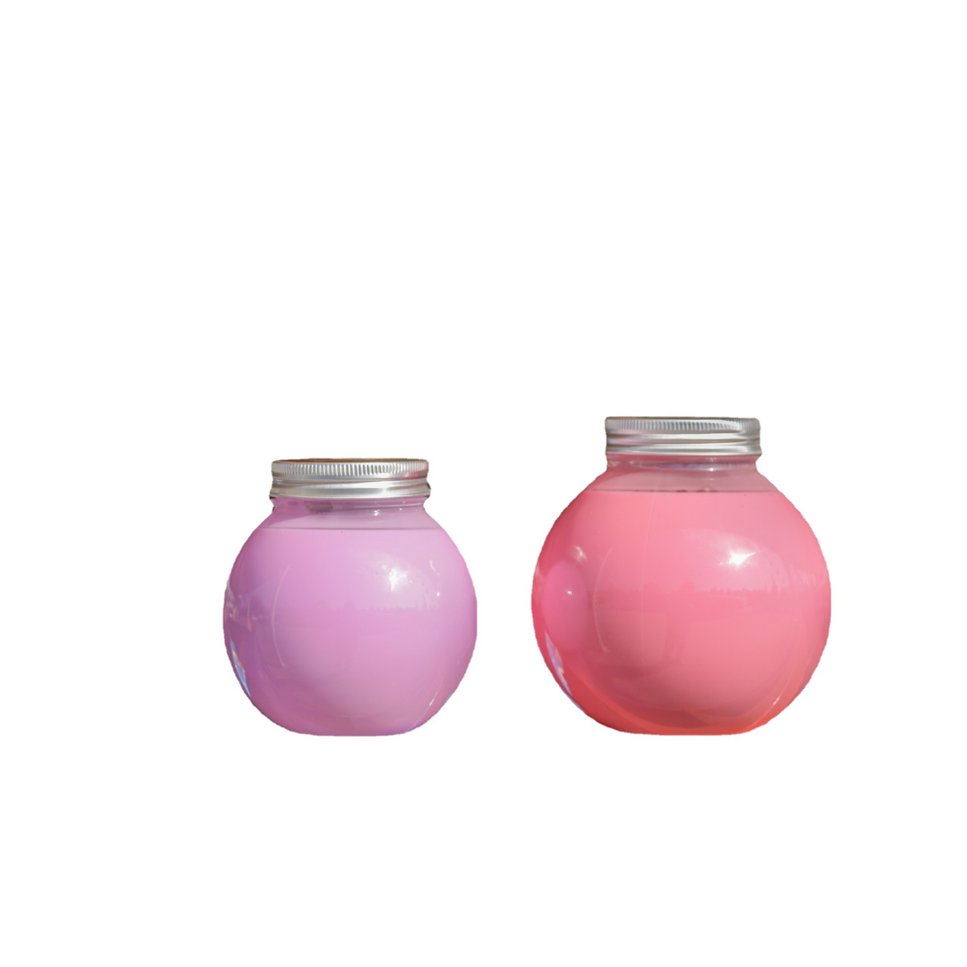 Ball milk tea cup disposable transparent PET plastic beverage bottle with lid 500ml commercial net red takeaway