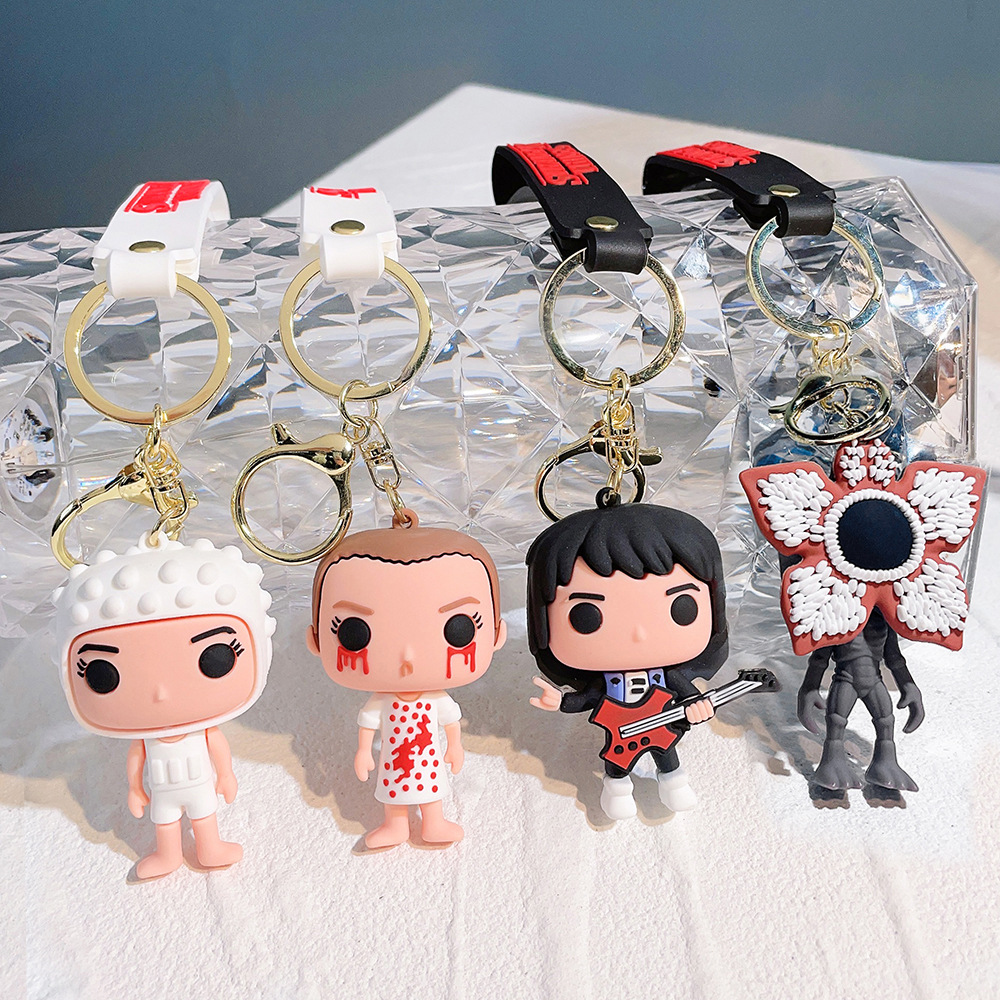 Strange Story Keychain Man-eating Flower Eleven Dustin Eddie Munson Doll Hand-made Pendant