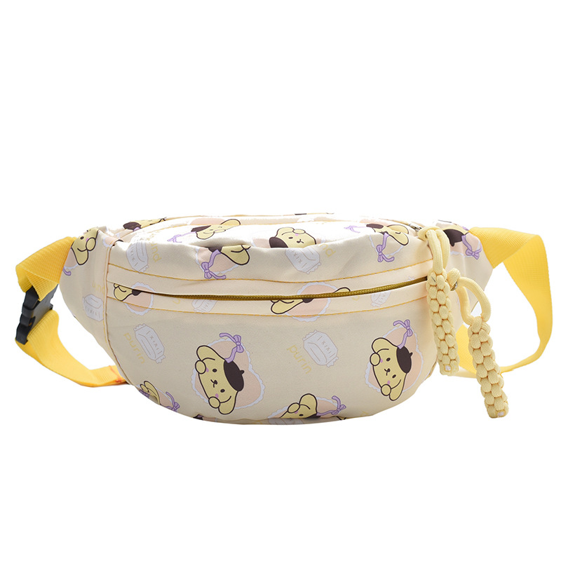 New Children's Waist Bag Shoulder Bag Small Fresh Cartoon Children's Chest Bag Large Capacity Macaron Casual Bag