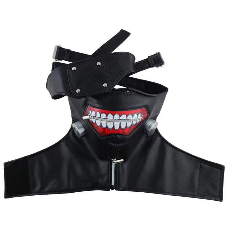 Tokyo Ghoul Mask Wig Kind Gold Wood Research Zipper Eye Mask Mask Anime cosplay Mask