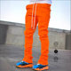 Cross-Border Men's sports casual Four Seasons long flared pants slim lace elastic waist solid color trousers