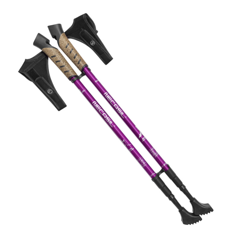 Nucasso cross-country walking pole straight handle climbing pole 6061 aluminum alloy inner locking climbing pole strong locking G301