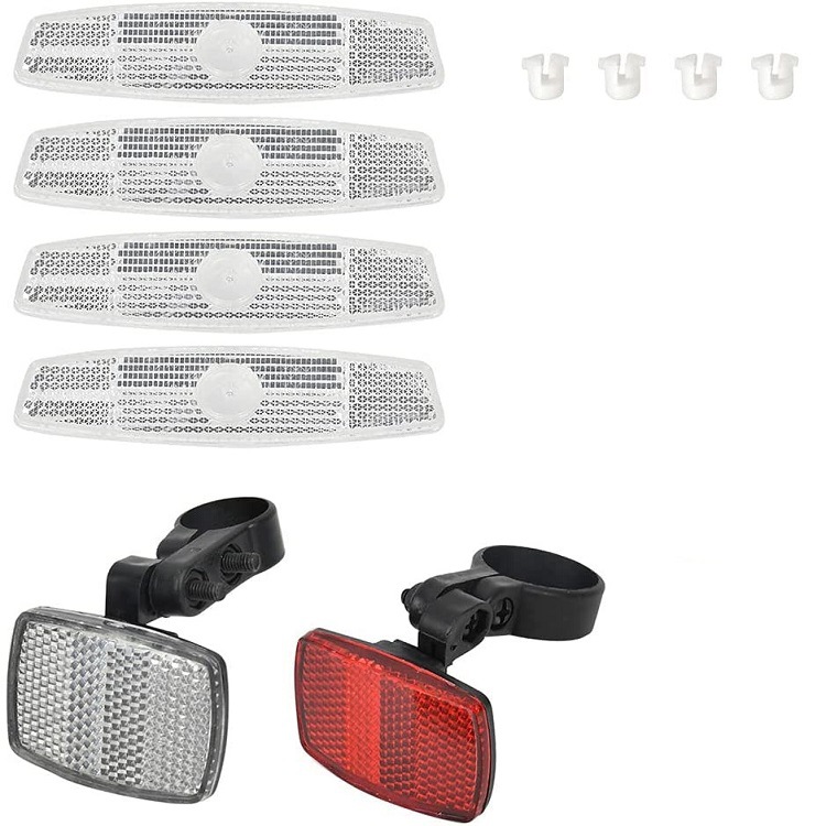 Bicycle plastic reflector tail light mountain bike plastic reflector night front and rear warning tail light