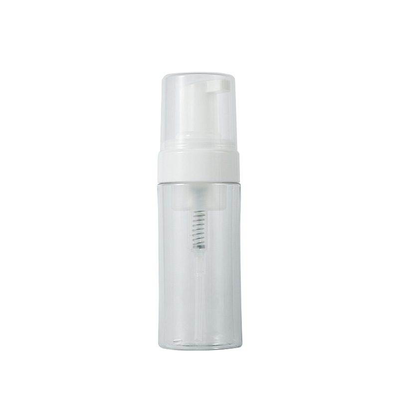 in stock Cleansing Mousse Foam Bottle Press Transparent Foaming Bottle Cosmetics 80ml Plastic Facial Cleanser Bottled