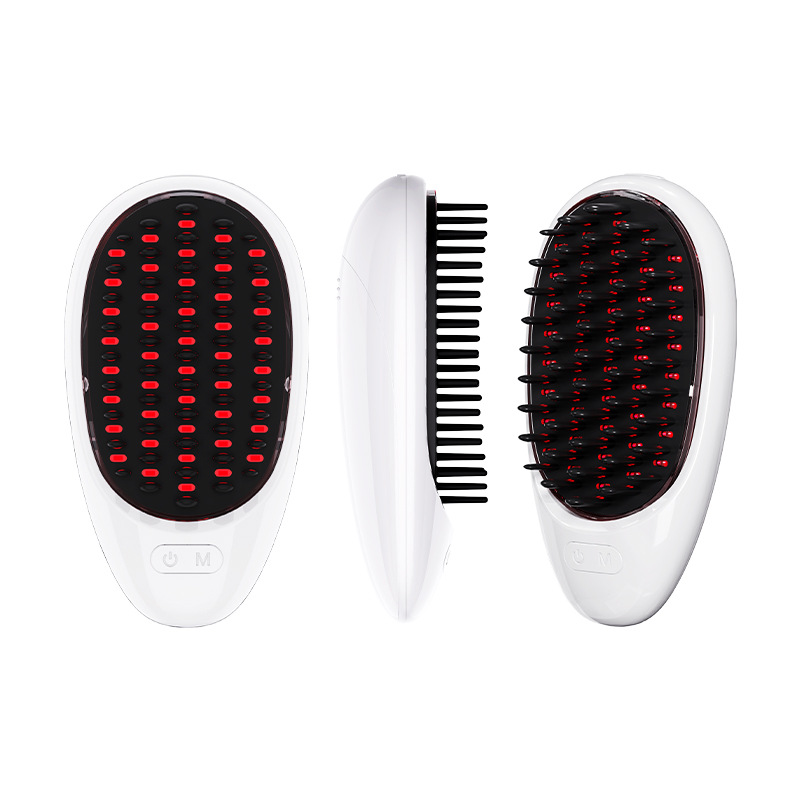 New electric massage comb home head red and blue light vibration health hair comb scalp massage equipment wholesale