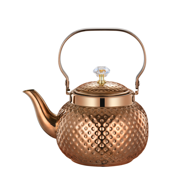 Teapot beam pot cooking hammer pattern household filter teapot antique thickened uncoated kettle Source manufacturer