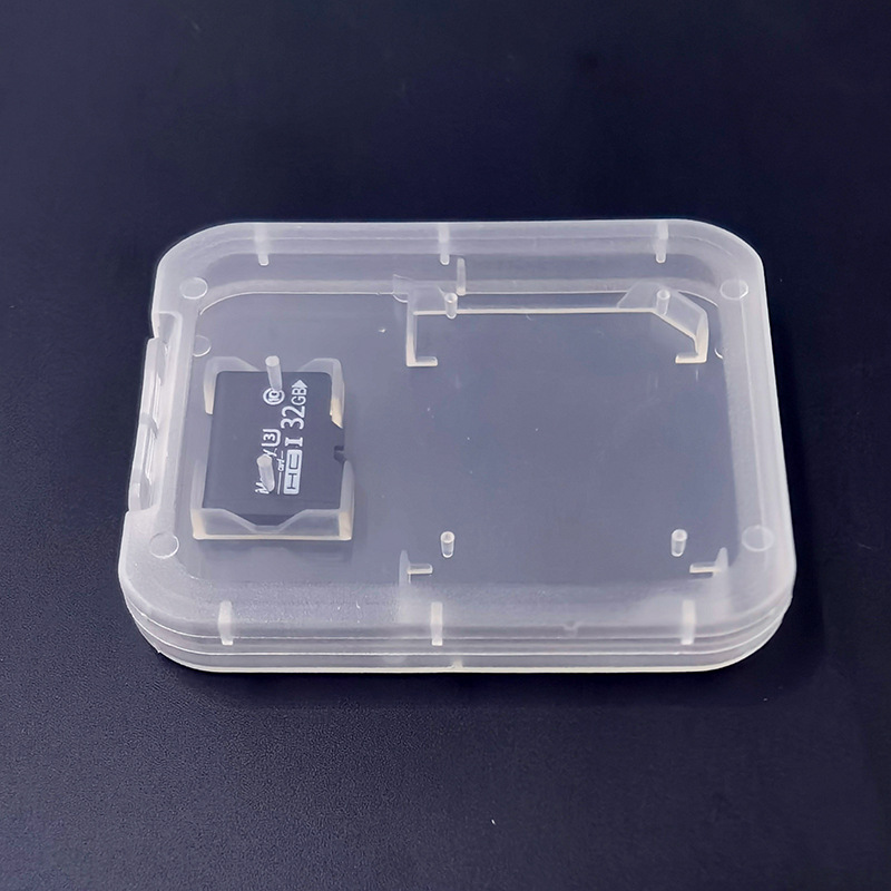 Supply TF card + SD card double box double card small white box memory card storage plastic box memory card protection box