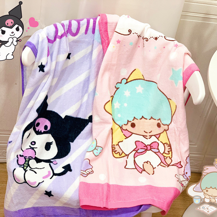 Korean Style Cartoon Bath Towel Absorbent Cotton Bath Towel Children's Adult Bath Towel Beach Large Towel Covering Towel Blanket Towel