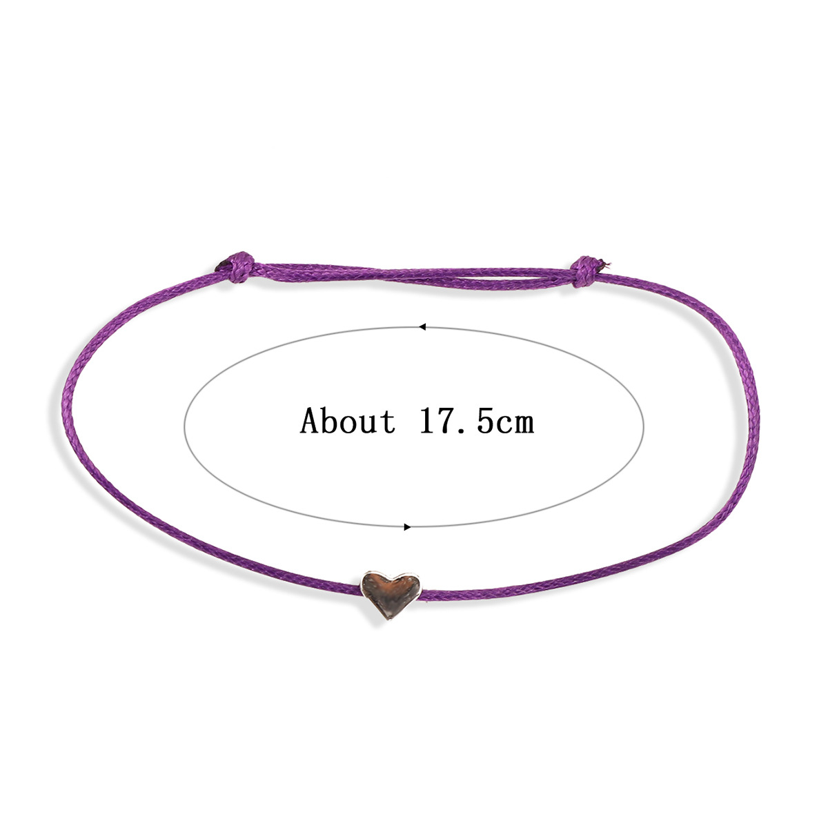 Jewelry sweet style CCB silver love beads rainbow color wax thread hand-woven hand rope suit cross-border exclusive
