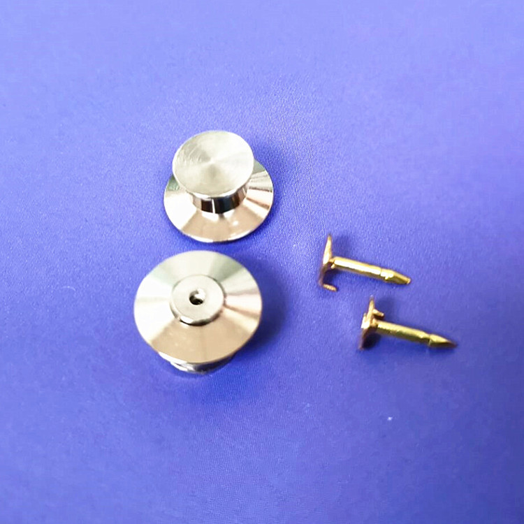 Wholesale Metal Butterfly Cap Micro Stamp Accessories Butterfly Buckle with Stab Needle Luxury Flat Cap High Cufflink Accessories