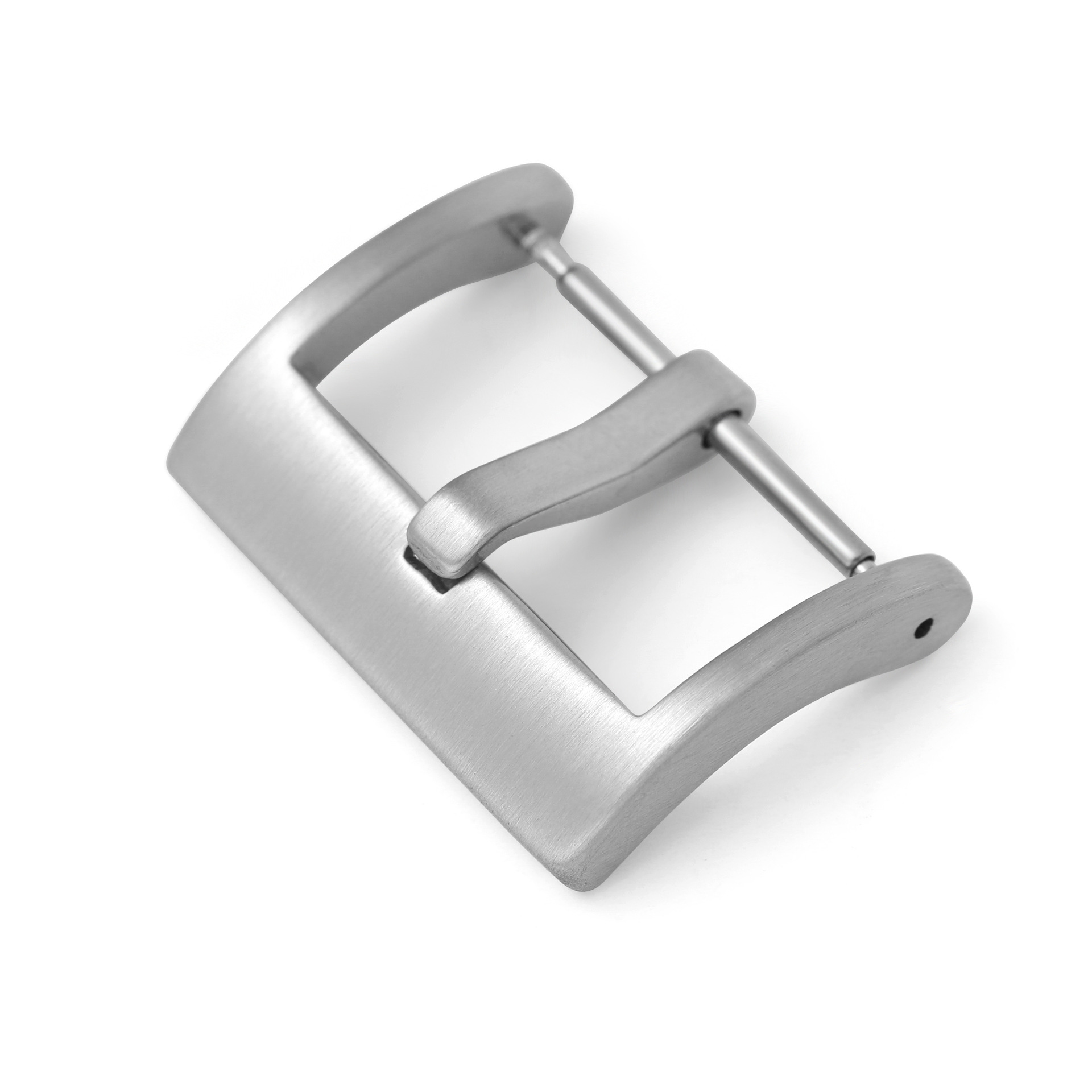 In stock 304 stainless steel watch buckle brushed frosted 3.0 solid lizai tongue cowhide silicone watch strap pin buckle