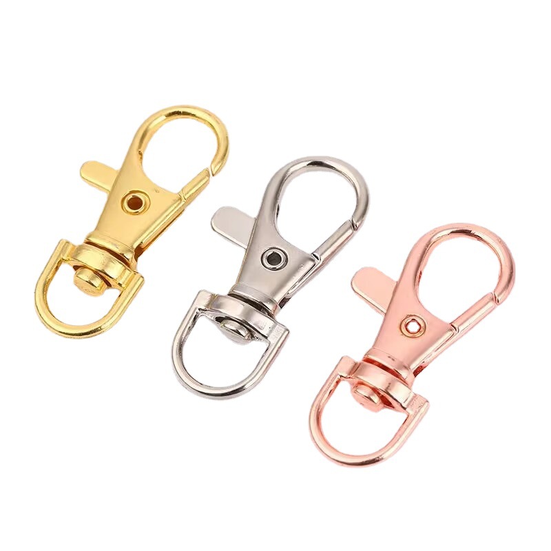 Wholesale spring fish mouth buckle luggage chain accessories hanging buckle c ring lobster buckle stainless steel keychain zinc alloy dog buckle