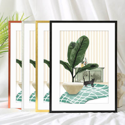 Aluminum Alloy Photo Frame a3 Simple Picture Frame Table A4 Mounted Wall 8K Open 4K Puzzle Poster Metal Narrow Edge Outer Frame