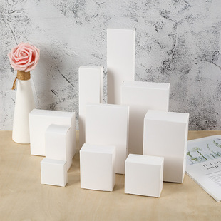 16-16.7cm cross-border e-commerce Amazon white cardboard box double insert small white box quick white box printable LOGO