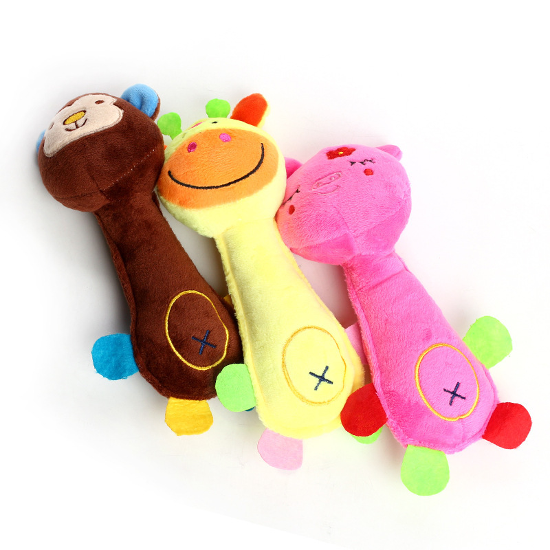Dog plush sound toy cute bite-resistant molar fun sound small animal pet supplies in stock wholesale