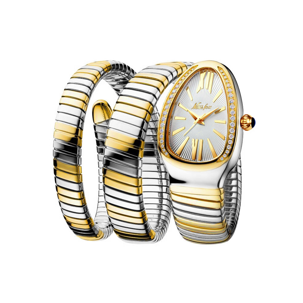 MISSFOX Watch Live Explosions Advanced Fashion ins Personalized Spirit Snake Snake Winding Three Circle Bracelet Watch