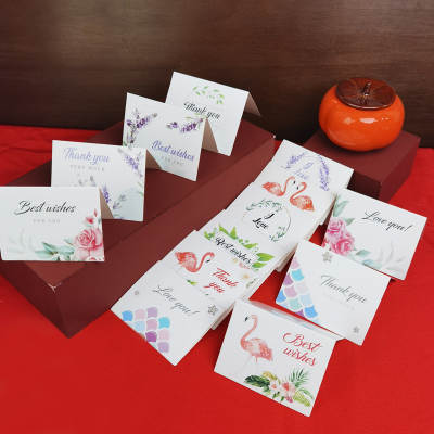 Postage creative small fresh Thank you greeting card flowers birthday small card praise after-sales mixing gift box blessing greeting card