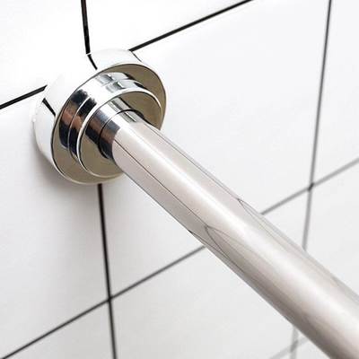 Non-perforated telescopic clothes drying Rod Stainless steel shower curtain rod Non-perforated strut Toilet clothes drying Rod Curtain straight rod