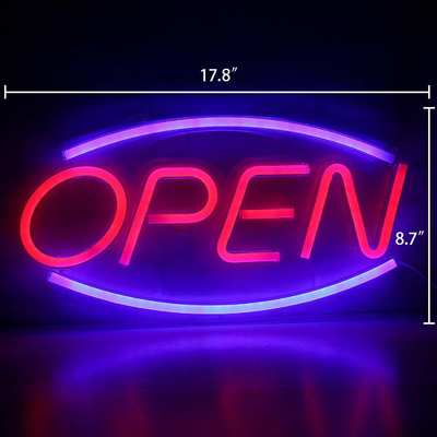 Manufacturers supply open lights led transparent back neon shape business signs decorative lights