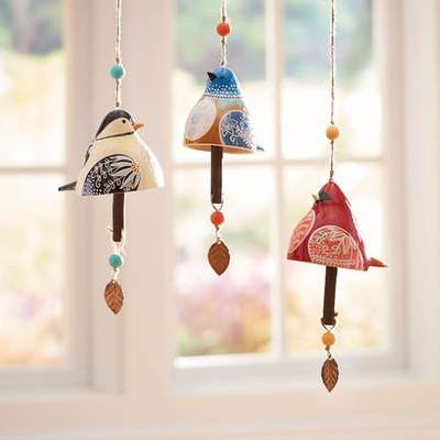 Independent station new BIRD SONG BELL BIRD SONG BELL resin crafts wind chimes pendant courtyard home decoration