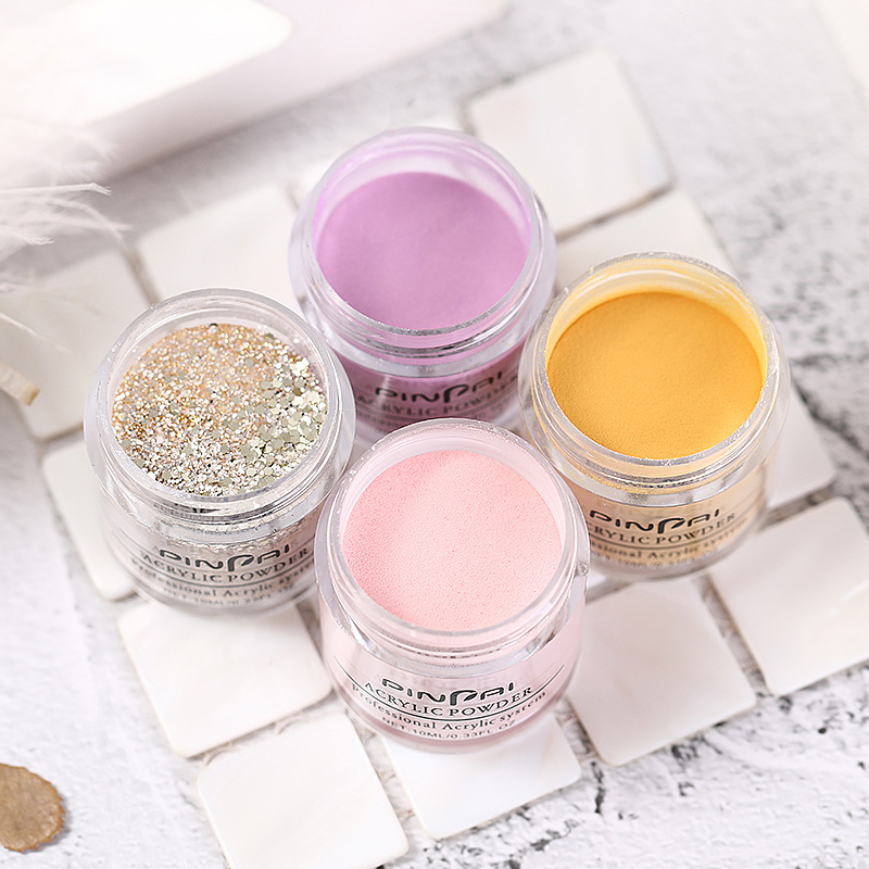 Nail crystal powder four-in-one French infiltration powder can extend sticky diamond carved nail glitter powder 14 color cross-border