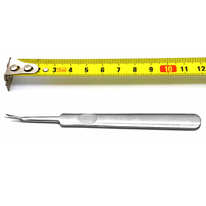 Stainless steel touch welding stun leather fork nail repair dead skin nail beauty tool calluses push knife big stone dead Skin Fork