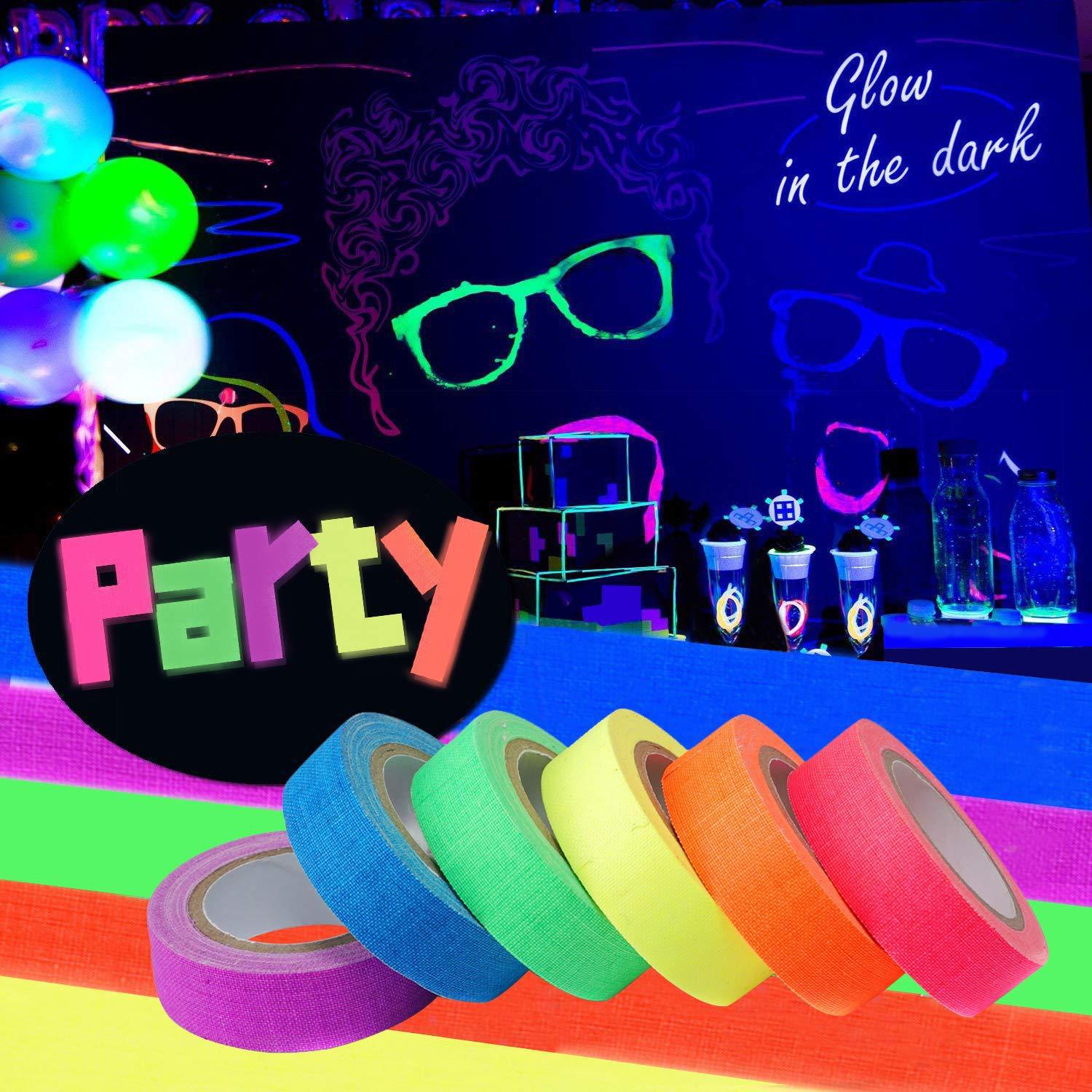 UV fluorescent cloth tape luminous luminous violet light electric film and television stage performance props easy to tear matte warning sticker