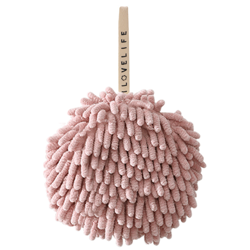 Japanese Microfiber Chenille Handball Cute Hanging Dry Handball Kitchen Bathroom Round Hand Wiping Cloth