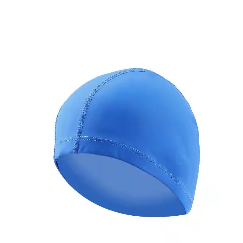 Lycra High Elastic Swimming Cap for Men and Women Waterproof Ear Protection Coated Swimming Cap Adult Diving Cap Swimming Equipment Cross-border Swimming Cap