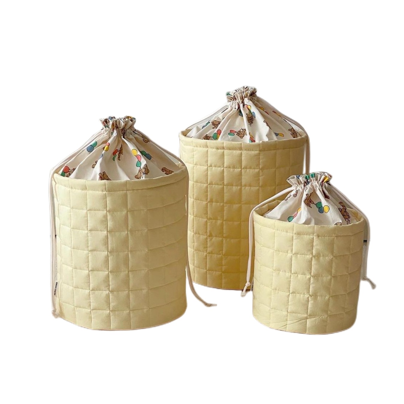ins Quilted Thickened Home Storage Basket Cute Floral Style Children's Toy Storage Clothes Storage
