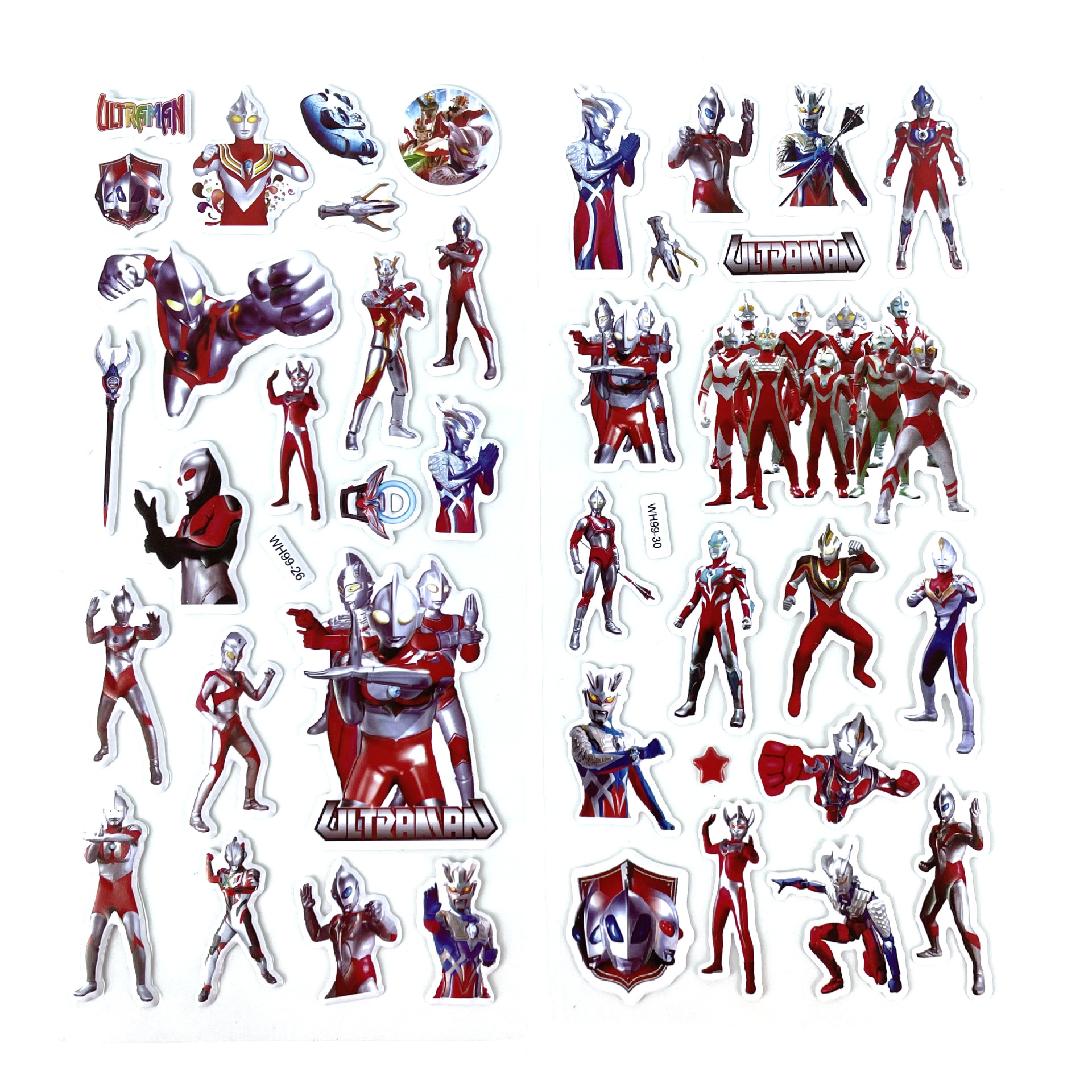 Spot supply children's cartoon stickers Ultraman bubble stickers car plane boy reward sticker manufacturers