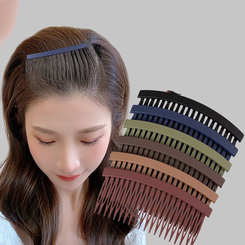 Front forehead fixed bangs hair clip broken hair artifact back head comb hair accessories fashion frosted large comb women Wholesale