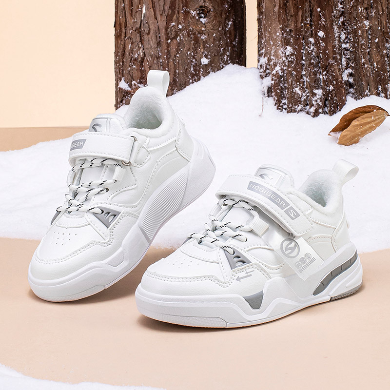 HOBIBEAR two cotton children's shoes boys fleece-lined shoes winter girls warm casual sneaker a generation of hair