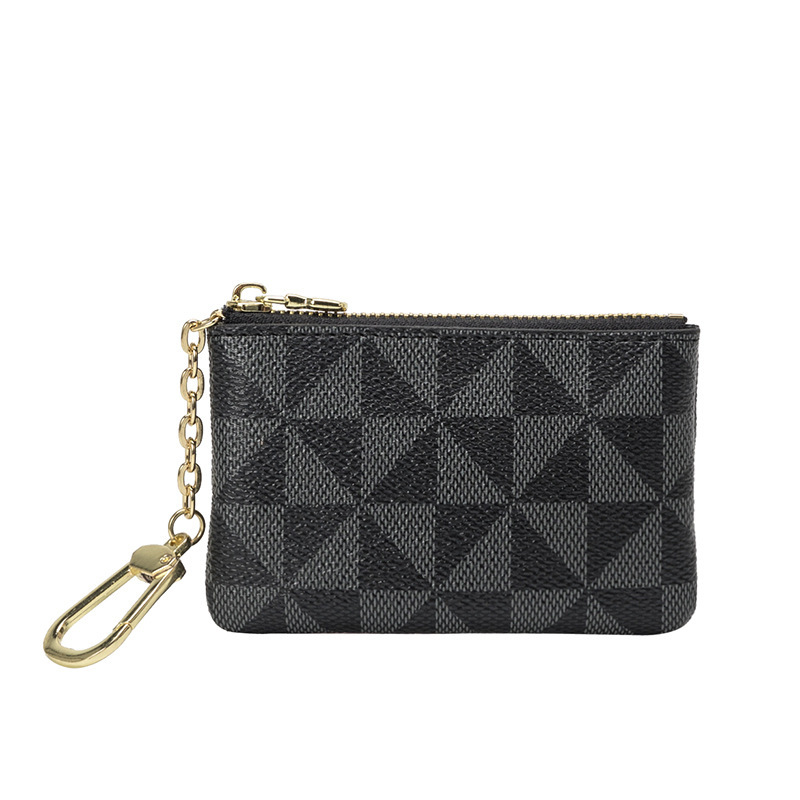 New cross-border coin purse fashion brand creative metal decorative small hanging bag key case simple printed mini card holder