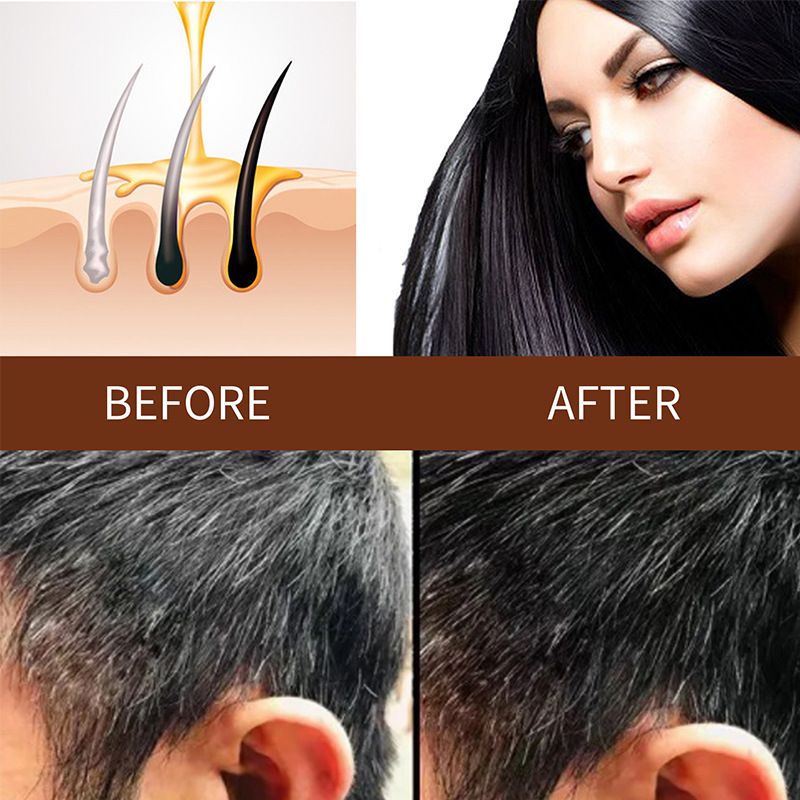 YURHERSU cross-border Polygonum multiflorum shampoo essence repair natural black hair Moisturizing Soft Hair Nourishing Shampoo soap