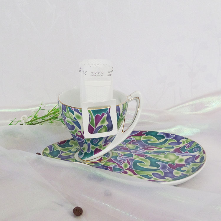 50 pieces ear hanging coffee filter bag coffee powder filter paper bag portable filter Cup net drip filter hand coffee filter paper bag