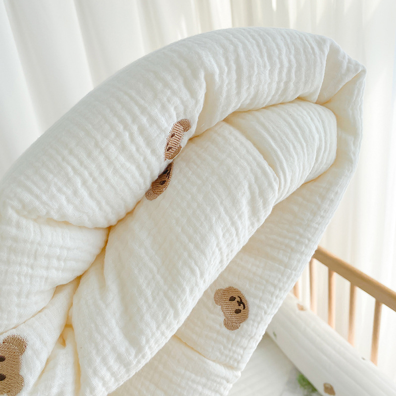 Korean cream color baby quilt pure cotton baby Four Seasons air conditioning quilt newborn children kindergarten nap quilt