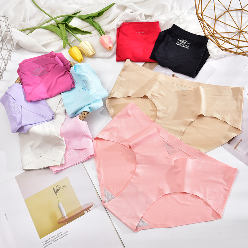 Ice Silk Seamless Pregnant Women's Underwear Women's Low-rise Pregnant Comfortable Breathable Abdominal Care One-piece Seamless U-shaped Belly Protection