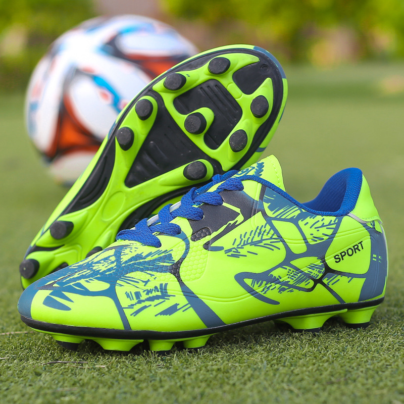 Cross-border adult football shoes men's and women's artificial grass anti-slip nail training shoes primary school students spike shoes wholesale
