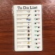 TO DO List White Color Card