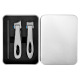 Silver flat mouth + oblique mouth + nano file (three-piece set)