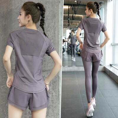 Yoga Clothing Women's Summer Thin Internet Celebrity Fashionable Sexy Gym Quick-drying Running Professional High-end Sports Suit for Women