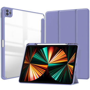 2024Air new acrylic anti-bending protective cover 9.7 inch 10.2 pen slot two-in-one soft anti-falling protective cover