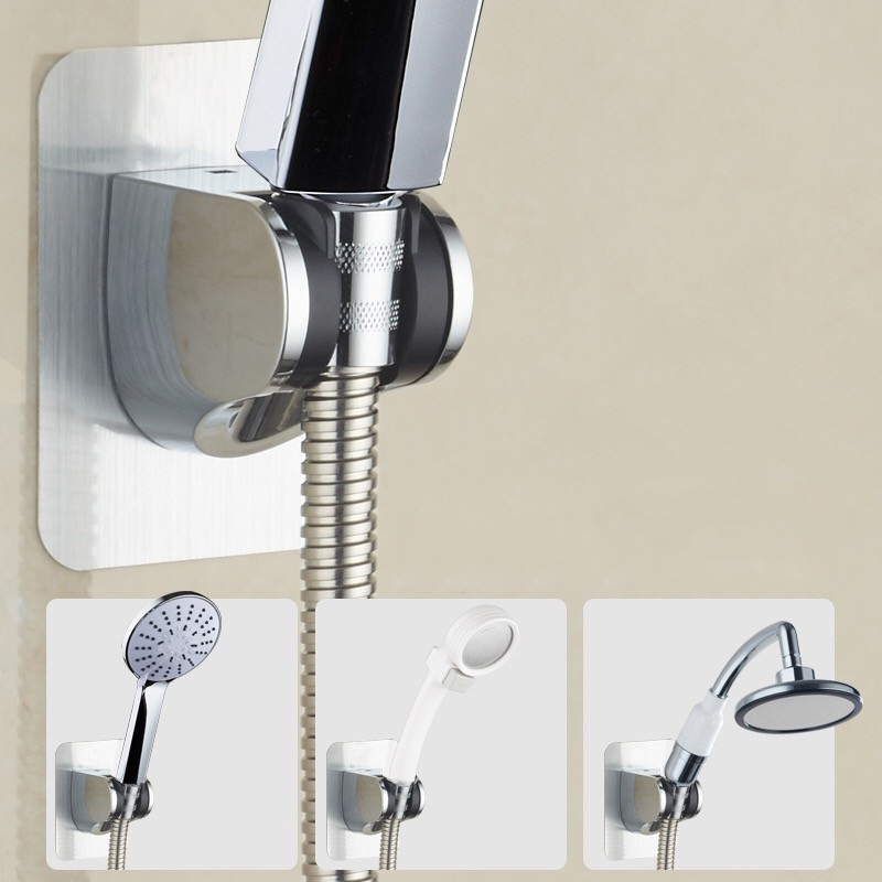 Shower head bracket punch-free suction cup adjustable bathroom shower head nozzle fixed base
