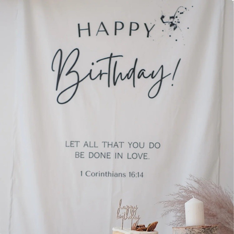 ins Korean style simple Mori baby birthday party photo background set decoration tapestry