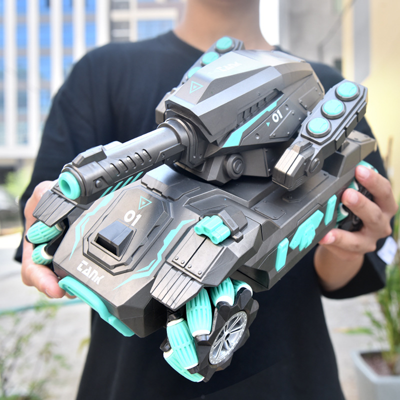 Can launch water bomb remote control car gesture induction battle tank four-wheel drive children's off-road MEChA boy toy car