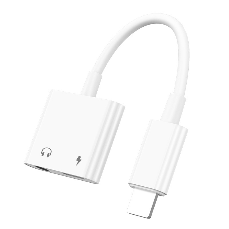 Double lightning charging listening music for Apple headset 3.5mm adapter cable converter mobile phone adapter